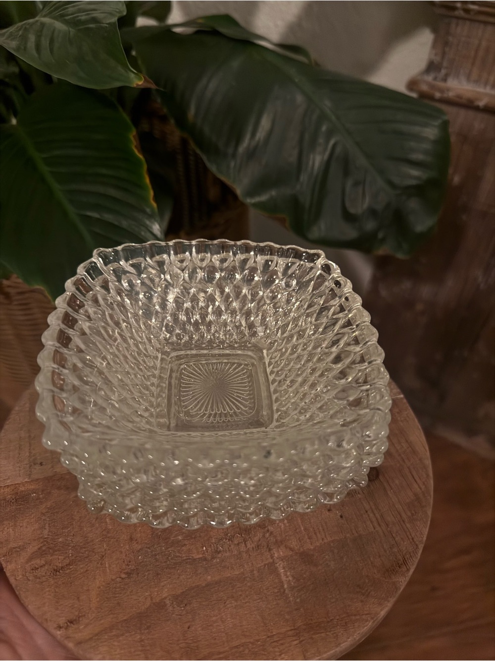 Set of 5 Vintage Early American, Clear, Fruit/Dessert Bowls by Anchor Hocking